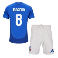 Camisa de time de futebol Itália Jorginho Frello #8 Replicas 1º Equipamento Infantil Europeu 2024 Manga Curta (+ Calças curtas)